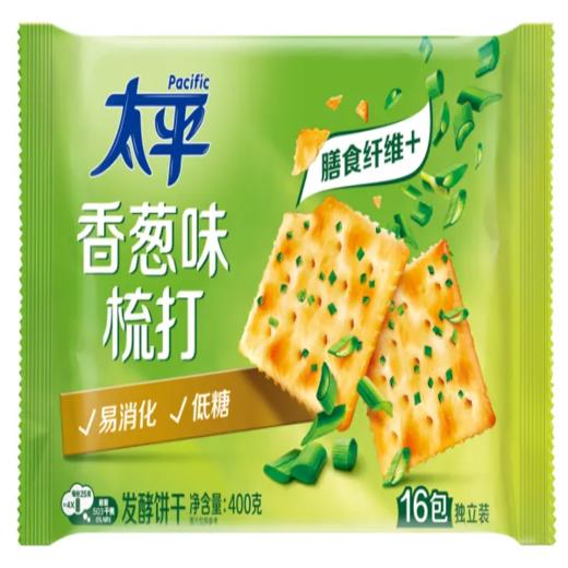 【超市】亿滋太平梳打香葱口味饼干400g 商品图0