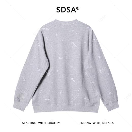 8628SDSA男士秋冬新款痞帅男装潮牌宽松磨破圆领卫衣百搭时尚套头上衣 商品图5