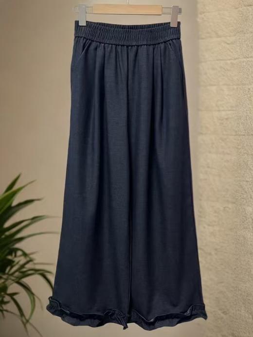 12.12错过没有！清货不退退货勿拍【秋上新】质感也太好了！！895木耳边仿牛仔垂感休闲裤-喜出 商品图2