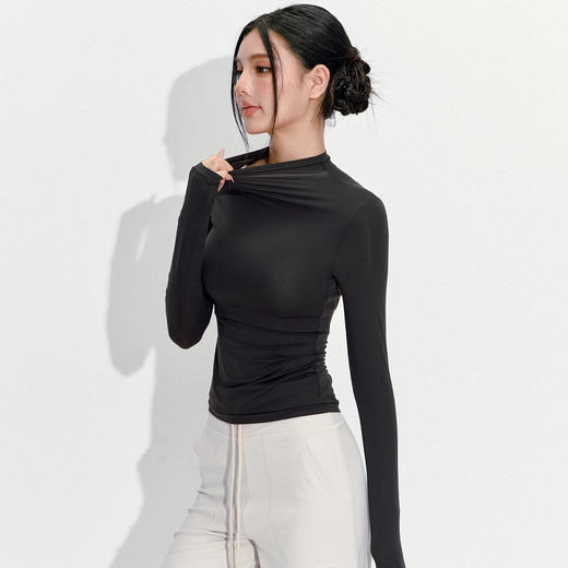 跃牌【周游世界】秋冬新款瑜伽服女半高领运动长袖零感轻薄弹健身服TP0969 商品图2