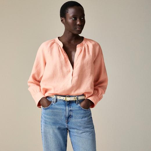 3折！Jcrew 超值亚麻长袖上衣 多色只要￥280直邮到手 商品图6