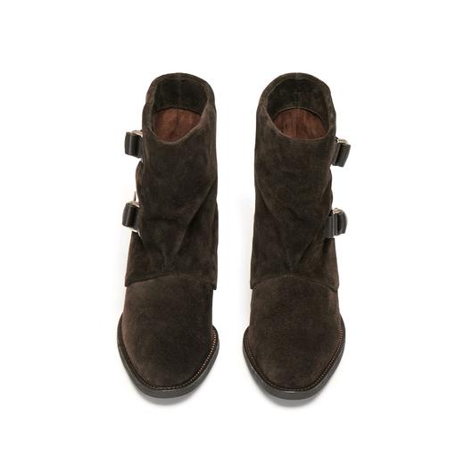 【云粉节】【思加图】BF楼思加图2025新款棕色复古西部靴牛仔靴中靴时装靴通勤女靴H2556, 吊牌价2290，活动价1598 商品图1