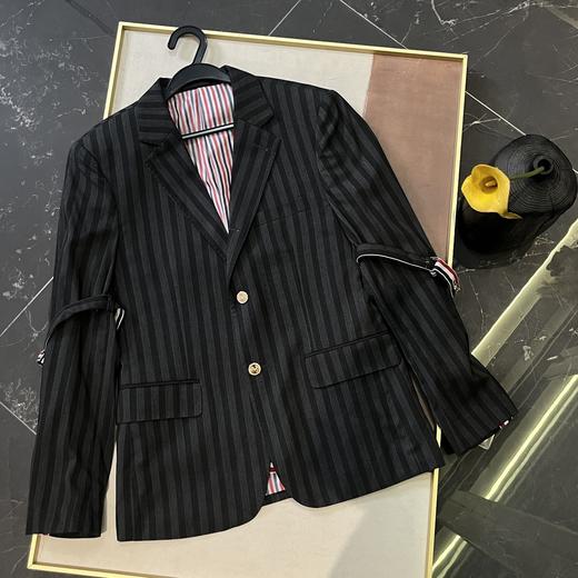 T&B袖箍条纹羊毛西装外套 商品图11