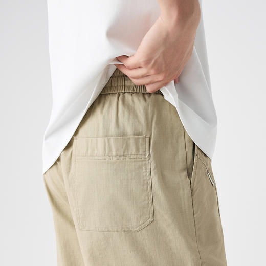 墨麦客棉亚麻休闲五分裤男士2025夏季新款简约宽松直筒薄款短裤男 商品图1