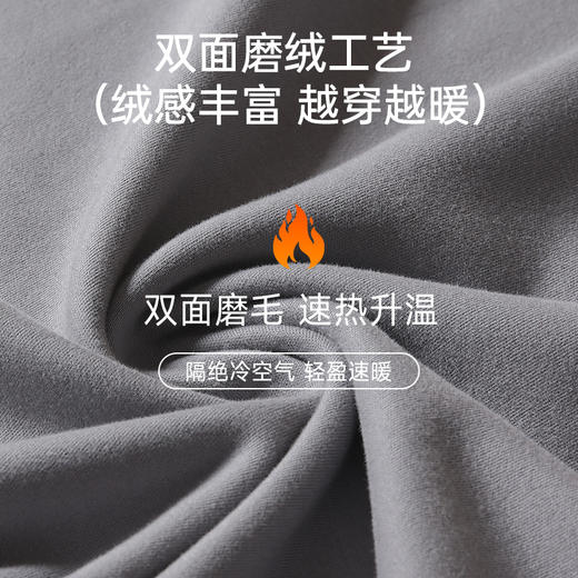 双面磨毛全棉小高领打底衫 商品图2