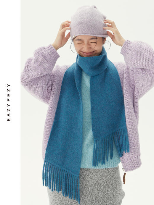 小樽的冬天重磅羊绒羊毛针织棒球衫外套 商品图3