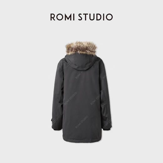 ROMI STUDIO“棕标系列*防风雨连帽派克高克重95白鹅绒服RWCWWG5976 商品图3