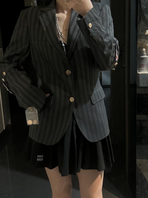 T&B袖箍条纹羊毛西装外套 商品图7