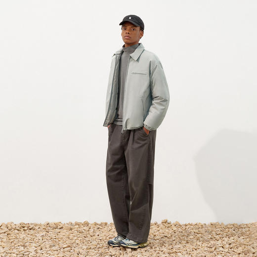 714street潮牌防水翻领棉服2025冬季宽松抗皱底特律夹克外套男装 商品图2