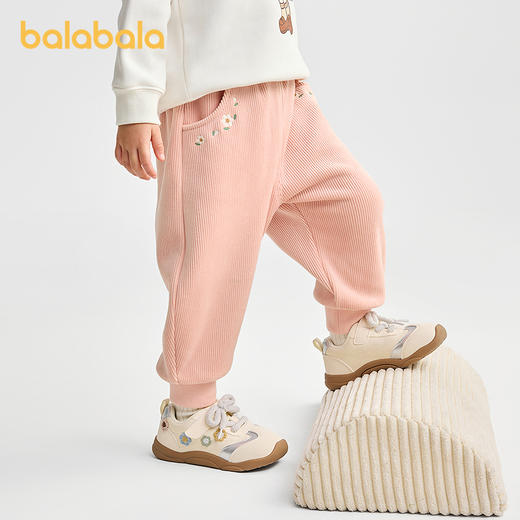 巴拉巴拉宝宝长裤加绒加厚束脚裤冬女童裤子2025新款 商品图2