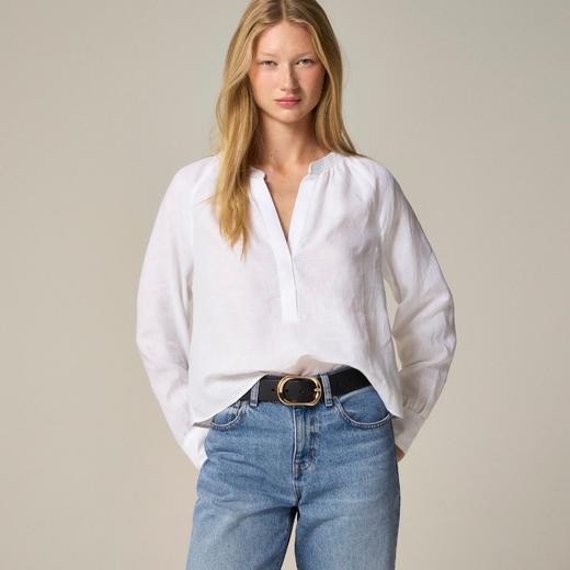 3折！Jcrew 超值亚麻长袖上衣 多色只要￥280直邮到手 商品图7