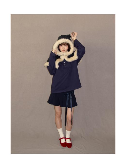 Kaiy Xiao 星星国航海系列 经典蝴蝶结百褶短裙（包括蝴蝶结） 商品图0