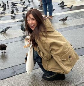 ROMI STUDIO“夹克季”重磅牛津布做旧多口袋秋冬厚外套RWCAWY6066【帽子可拆卸】