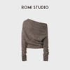 ROMI STUDIO“温柔已至”羊驼毛秋冬一字领软糯毛织上衣RWCASZ4684 商品缩略图2