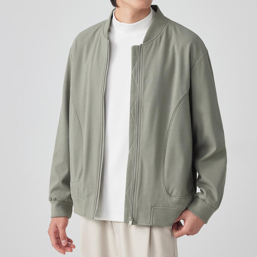 墨麦客时尚棒球领飞行员夹克男秋季节简约纯色男士外套80858 商品图1