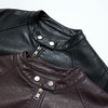 西遇复古PU皮衣外套女秋季新款宽松显瘦落肩袖开衫夹克机车服H0055171 商品缩略图5