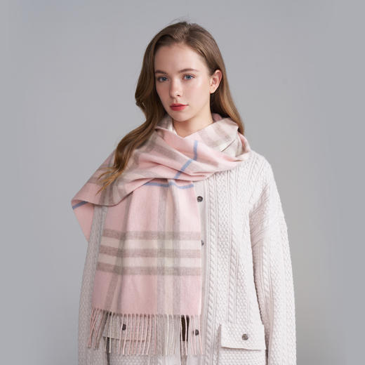 *【卡蒙】羊毛围巾披肩两用时尚格子拼色保暖围脖KM-1974/1975 商品图0