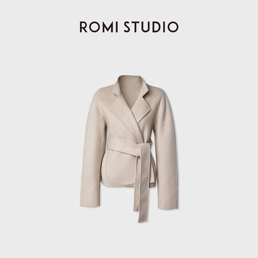ROMI STUDIO“国王的礼物”美丽诺绵羊毛 短款双面呢大衣RWCWWG5652 商品图1