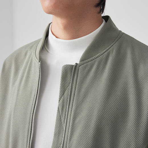 墨麦客时尚棒球领飞行员夹克男秋季节简约纯色男士外套80858 商品图2