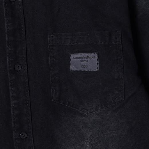 C5022SDSA男士秋冬新款痞帅男装时尚韩版做旧纽扣翻领牛仔长袖衬衫百搭 商品图3