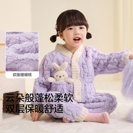 巴拉巴拉balaOne儿童家居服套装男童女童2025冬季新款珊瑚绒保暖 商品图3