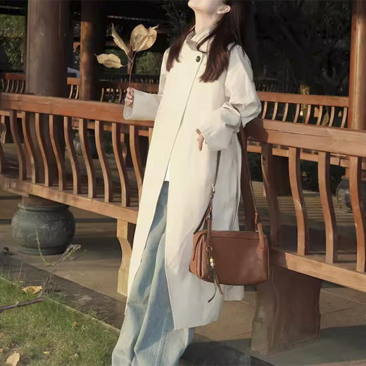 裁缝学苑AS574韩系立领中长款风衣纸样大衣系带外套打版裁剪 商品图1