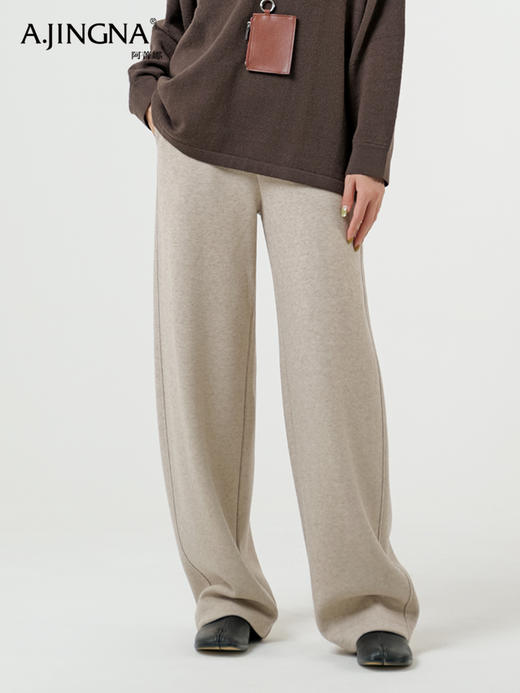 【轻盈舒适】阿菁娜绵羊毛镰刀阔腿裤F30D210001 商品图2