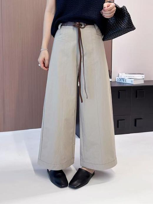 【秋上新】裤型超棒-面料有弹力 爆款米灰显瘦百搭休闲裤-喜出 商品图0