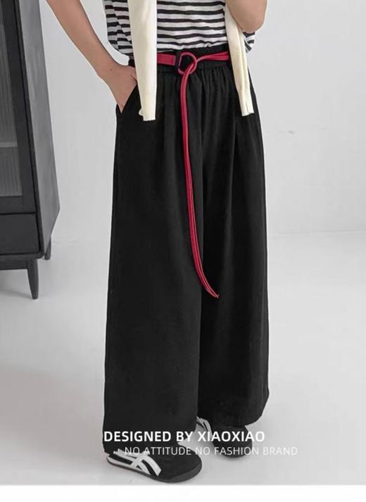 【秋上新】送腰带-893简约松紧腰撞色腰带九分休闲裤（面料不易粘毛）-喜出 商品图2