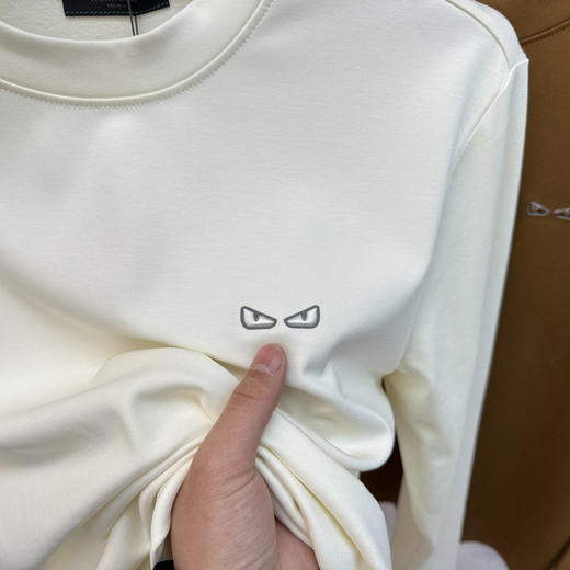 恶魔眼！撤柜黑标铜氨水柔棉羽毛蛋白长袖T！秋冬320g磅长袖T恤打底衫男！ 商品图2