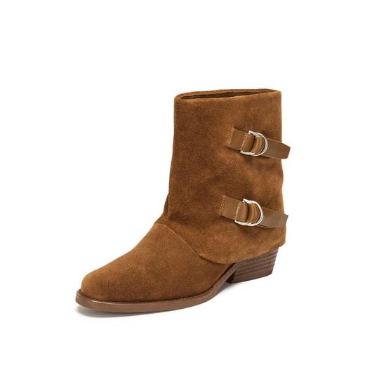 【云粉节】【思加图】BF楼思加图2025新款棕色复古西部靴牛仔靴中靴时装靴通勤女靴H2556, 吊牌价2290，活动价1598 商品图2