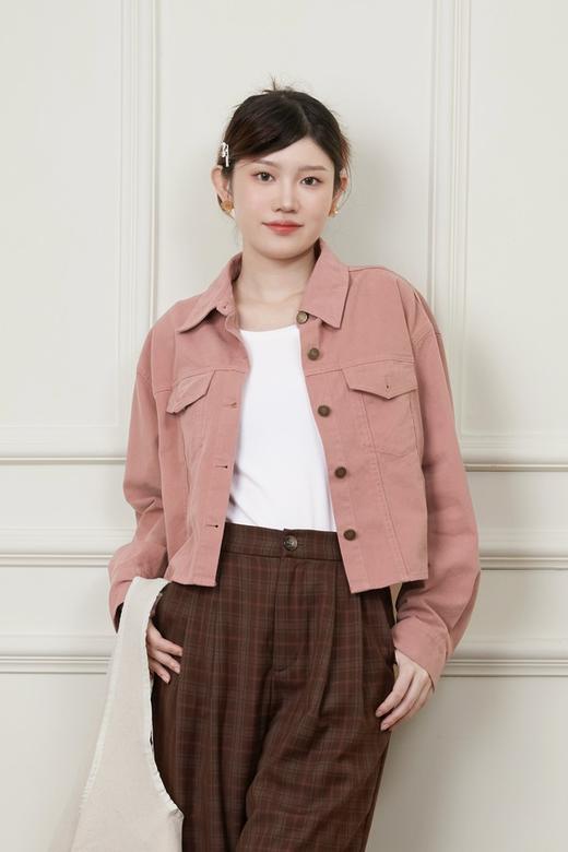 WHO KNOWS 粉色全棉短款外套 18792 商品图0