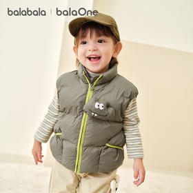 巴拉巴拉balaOne儿童羽绒马甲女童男童外套上衣新款童装2025秋冬