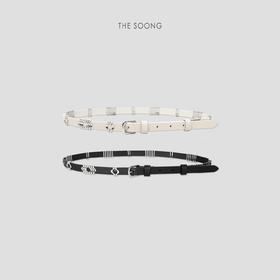 THESOONG|经典纯手工牛皮百搭肌理针扣皮带HWPD7646