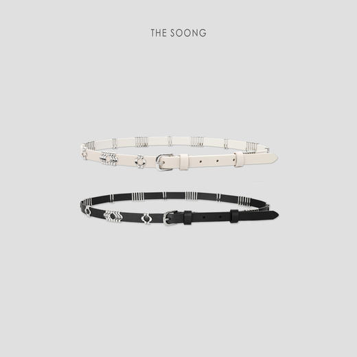 THESOONG|经典纯手工牛皮百搭肌理针扣皮带HWPD7646 商品图0