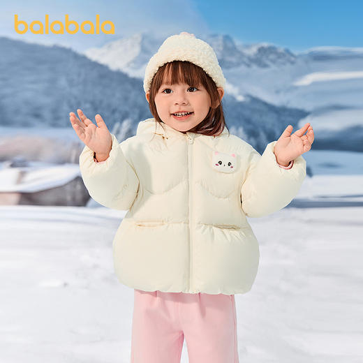 【商场同款】巴拉巴拉儿童羽绒服女宝宝冬装2025新款外套可爱猫咪 商品图1