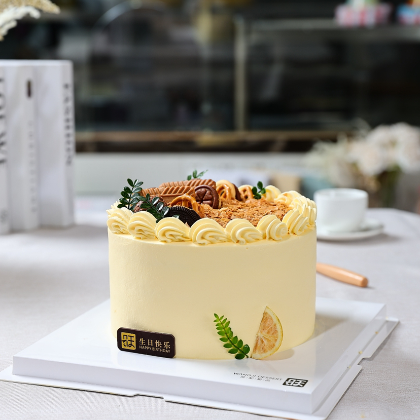 森系蛋糕-动物奶油可甜可咸，做咸的需另外备注，默认是甜的