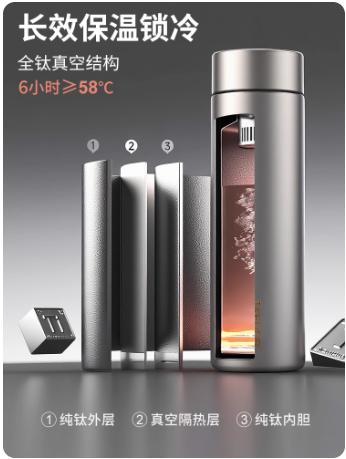 泰福高钛真空保温杯500mlT6029 商品图2