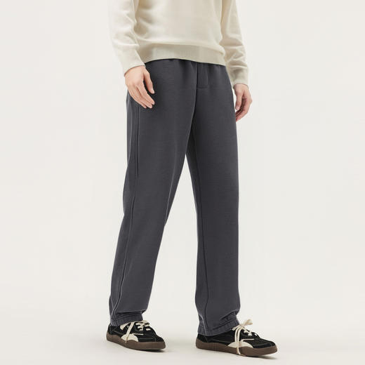 gxg.jeans男装冬季热卖黑色收口针织长裤简约好搭休闲裤J24X024103 商品图2