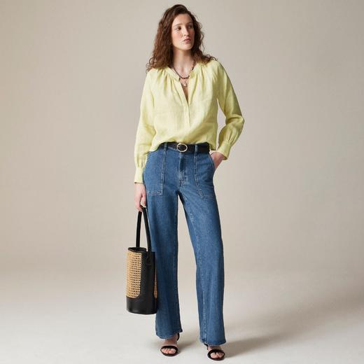 3折！Jcrew 超值亚麻长袖上衣 多色只要￥280直邮到手 商品图1