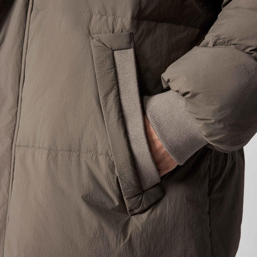 墨麦客男装毛织立领中长款男士羽绒服2024冬季新款鸭绒保暖外套。 商品图3