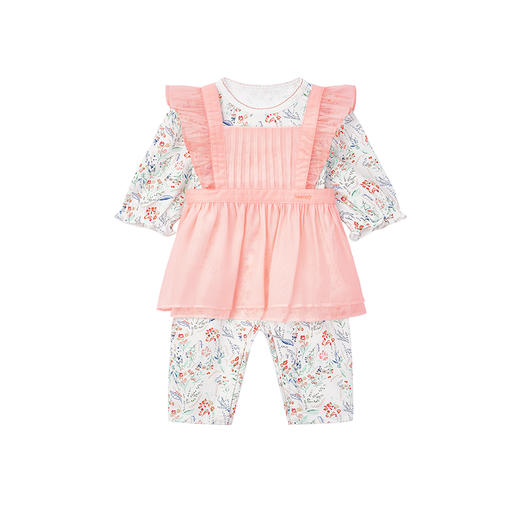 英氏婴儿连体哈衣女宝宝春秋洋气可爱爬服YRHAJ1P215A 商品图0