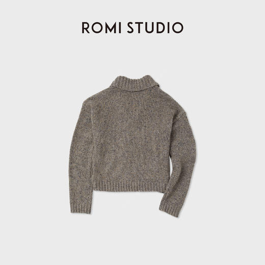ROMI STUDIO“温暖际遇”羊驼羊毛粗针混纱复古毛衣开衫RWCAST5405 商品图2