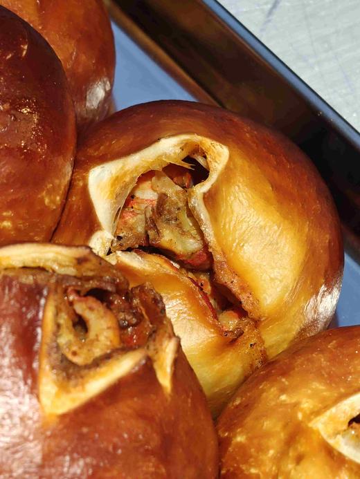 【下单现烤不接急单】【四只】川渝辣酸豆角牛肉沫/咖喱鸡肉/川渝辣小龙虾/酱香鸡肉/法兰克福牛肉香肠芝士碱包 商品图0