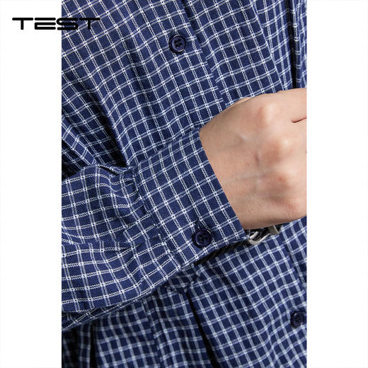 秋上新时尚气质款单排扣格纹百搭修身小衫上衣1253140 商品图3