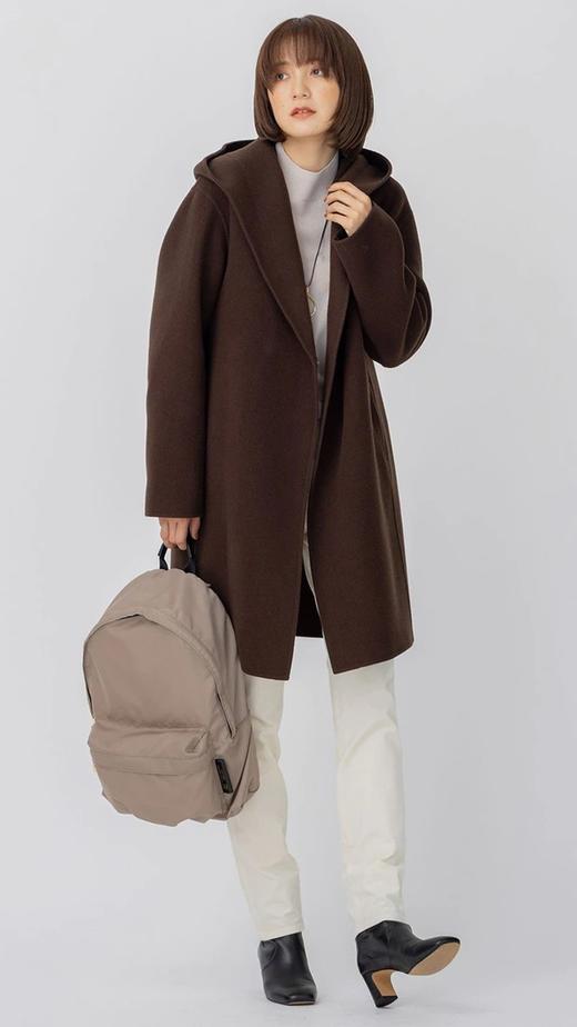 23区日系秋冬季通勤羊毛羊绒混纺一粒扣中长毛呢大衣外套商场同款 商品图2