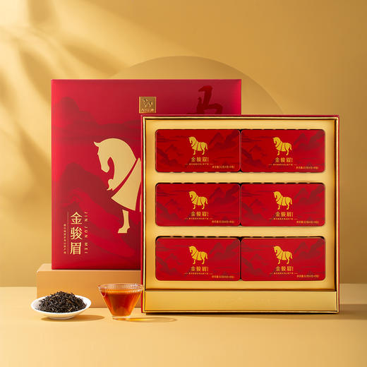 八马茶业 | 武夷金骏眉红茶特级红茶马上红高端茶礼盒装192g 商品图2