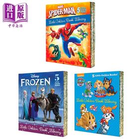 【中商原版】小金书故事集 3册 英文原版 Little Golden Book 蜘蛛侠+冰雪奇缘+汪汪队 儿童绘本 迪士尼系列 卡通动画角色故事