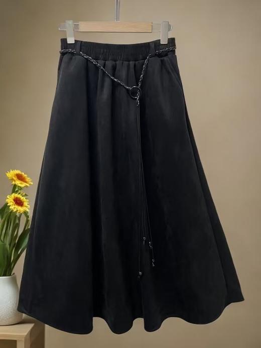 【秋上新】2025新品6935麂皮绒有口袋品质半身裙-喜出 商品图6