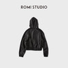ROMI STUDIO“率性奢品”独特羊皮纹理精细车缝连帽皮衣 RWCAWT4828 商品缩略图4